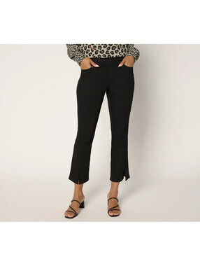 Belle by Kim Gravel Regular TripleLuxe Twill Seamed Kick Flare Crop SIZE 8